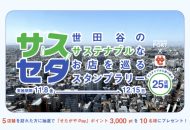 「サスセタ - 世田谷のサステナブルなお店を巡るスタンプラリー -」の告知ビジュアル